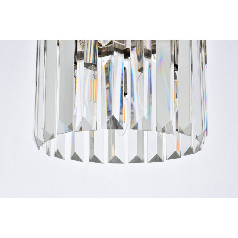 Yazmin 3 - Light Single Pendant, Clear, Polished Nickel
