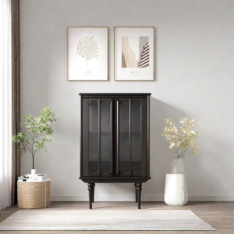 Buffet moderne avec 2 portes, Noir, noir, noir, noir