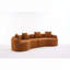 Canapé incurvé modulaire en tissu chenille, canapé éponge à compression complète, aucun assemblage requis-717596742