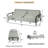 79" Queen Convertible Futon Sofa Bed, 600 lb Capacity Metal-Frame, Removable Cover, Light Grey fits Small Apartments-480106267