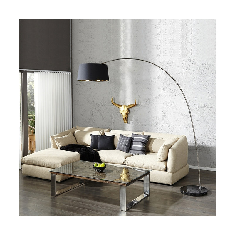 Vose 215cm Chrome Arched Floor Lamp
