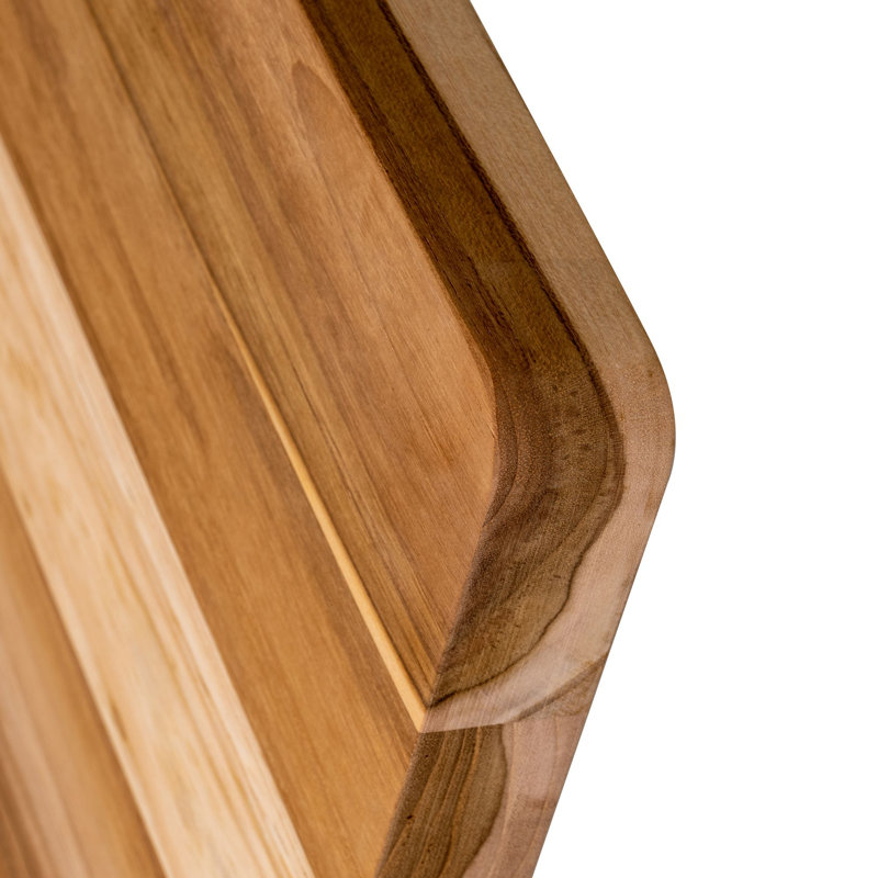 Planche à découper pour comptoir en bois de teck massif Bare Decor Zoe 18 x 12 x 1,25