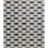 Rowe Wool Geometric Area Rug in Blue And White
