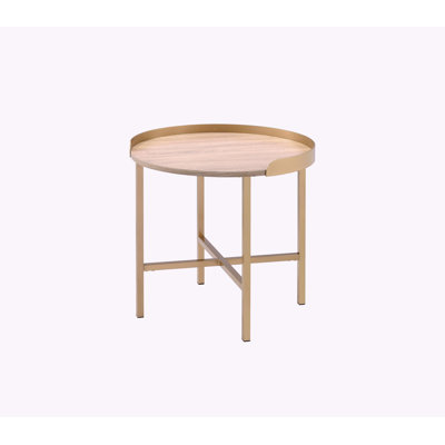 Oak Top Gold Edge Table