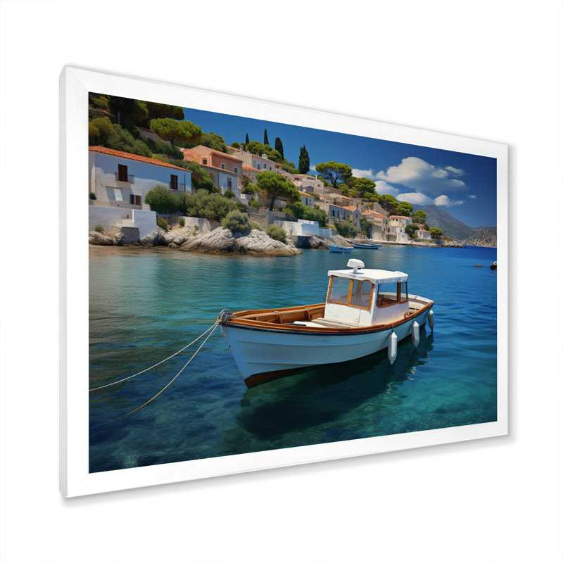 Greece Sporades Symphony - Greece Canvas Prints, H 16 po x l 32 po x P 1 po, Cadre photo blanc