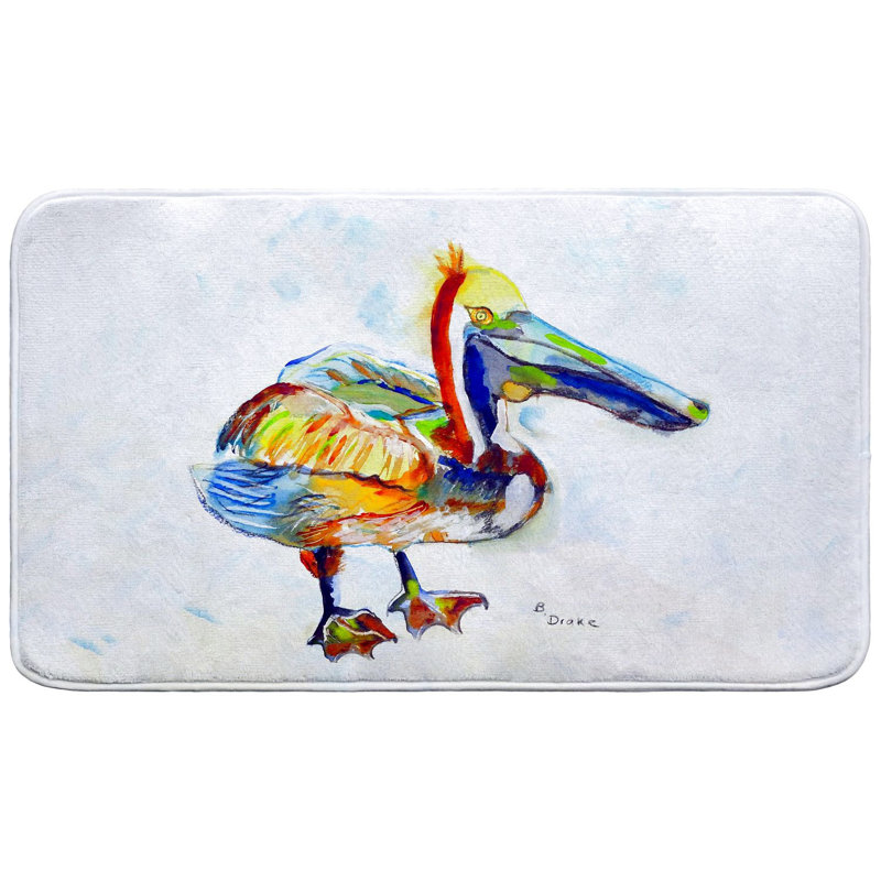 Heathcliff Pelican Bath Mat, Single - 18" L x 30" W