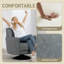Faux Leather Swivel Armchair