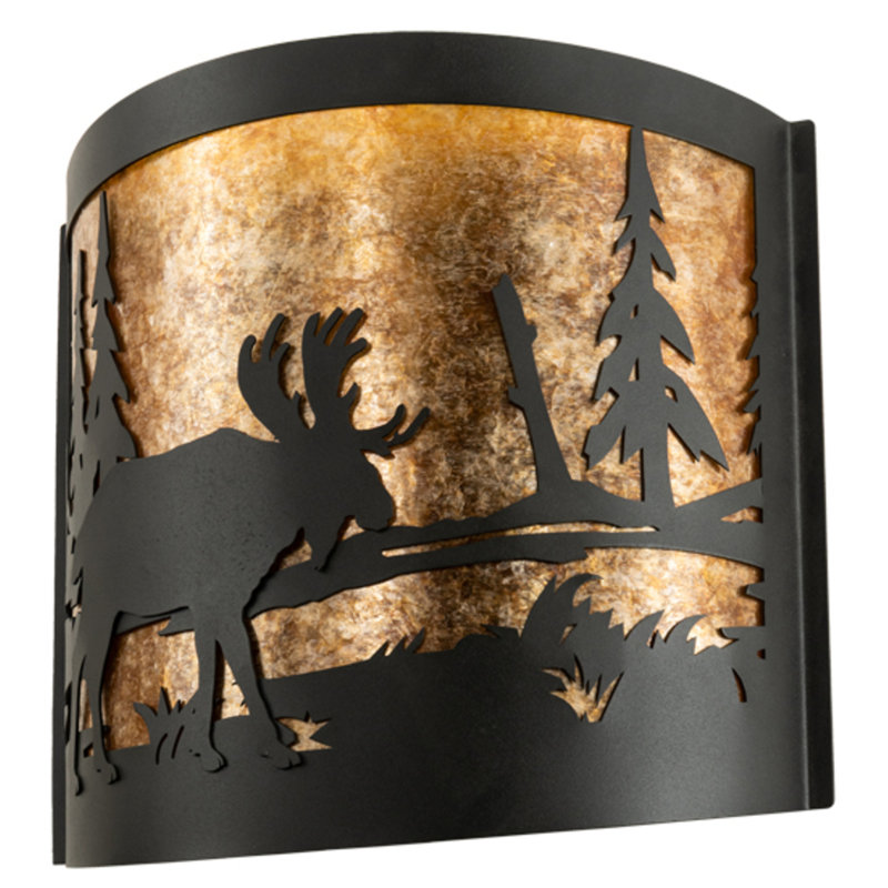 Moose At Lake 2 - Light Flush Mounted Sconce