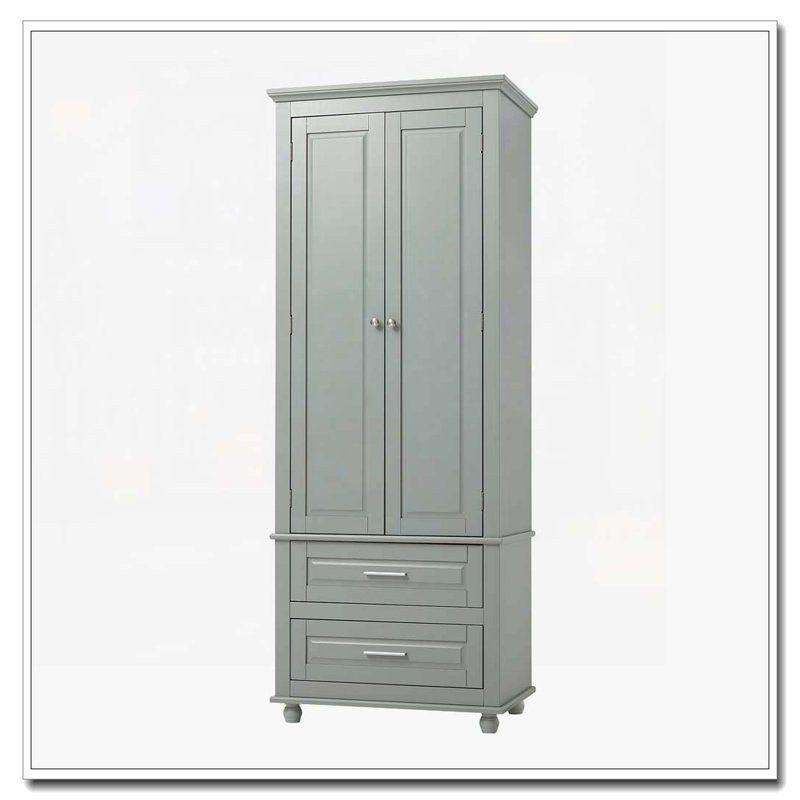 Armoire de rangement autoportante avec 2 tiroirs, tablette réglable, Noir