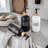 Black and White Glass Soap Dispenser Set, 2 Pieces