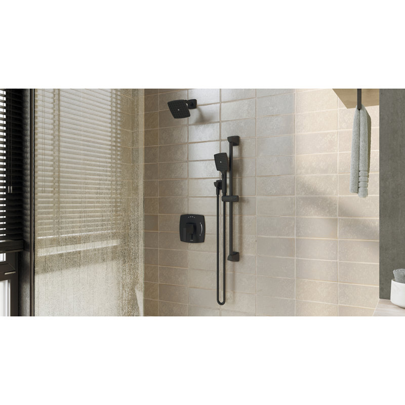 Oak HydroMersion Shower Faucet Trim with Hand Spray, Matte Black