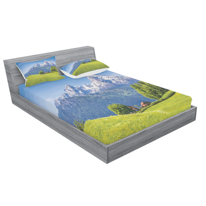 Microfiber Sheet Set, Queen Sheet Set with Fitted Sheet