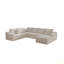 Siège de canapé modulaire 131,9 x 104,3 po, canapé rembourré et compressé pour le salon, la chambre à coucher, l’appartement, aucun assemblage requis, combinaison gratuite de 4 PC, tissu en velours côtelé moelleux-563817818