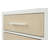 Miramar - 3 Drawer Woven Nightstand with Power Strip, USB-A and USB-C Port - Sand and Stark White Finish