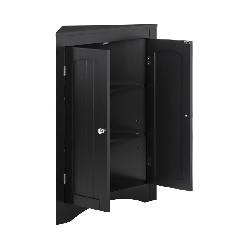 Armoire de buffet, armoire de coin, armoire de coin de plancher de salle de bain avec portes et tablettes, cuisine, salon, armoire de rangement autoportante pour salle de bain