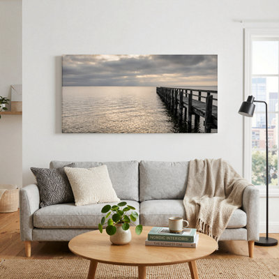 Quai en bois, reproduction d'art sur toile, ensemble de 1
