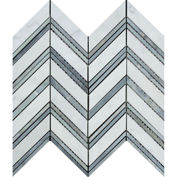 Marble Chevron Mosaic Wall & Floor Tile