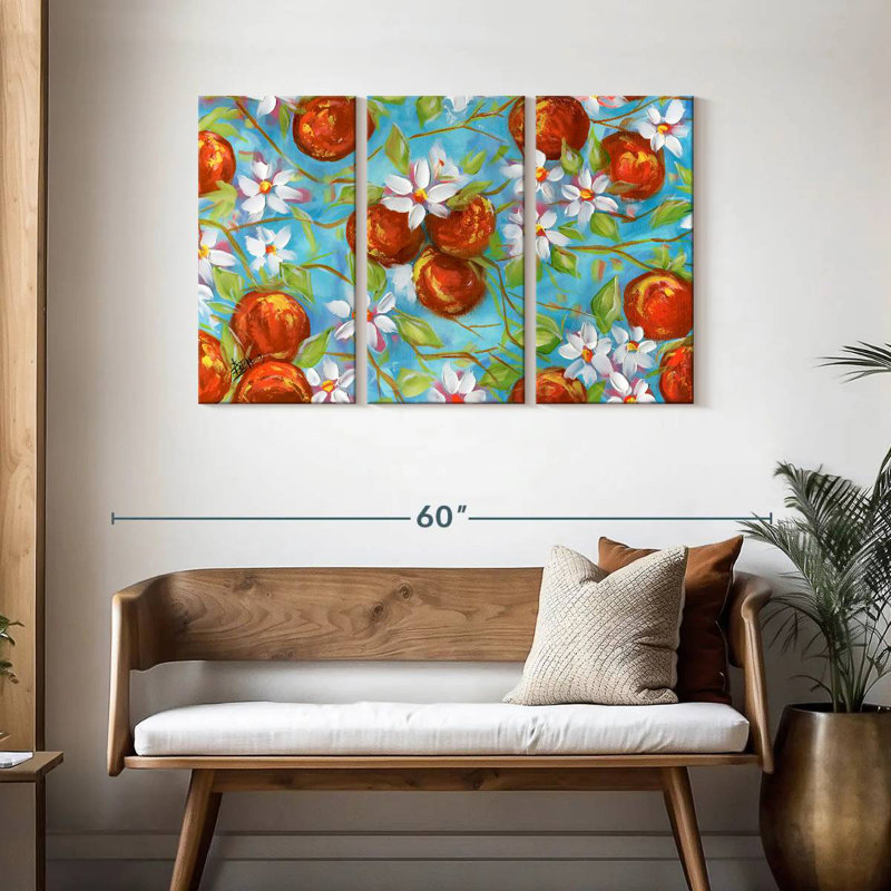 Yarlin Orange Blossoms, 28" H x 45" W