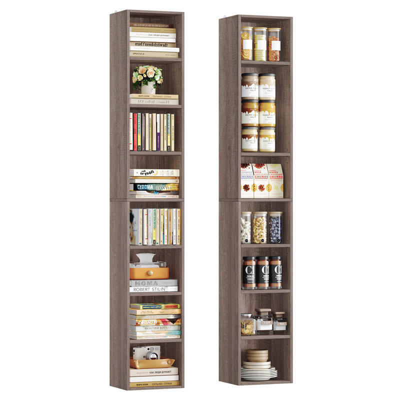 Bibliothèque en bois Gracyn, Chêne foncé, 1