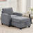 Storage Upholstered Armchair with Ottoman-2068325259