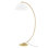 Montague - 1 Light Floor Lamp - Aged Brass Frame - White Shade