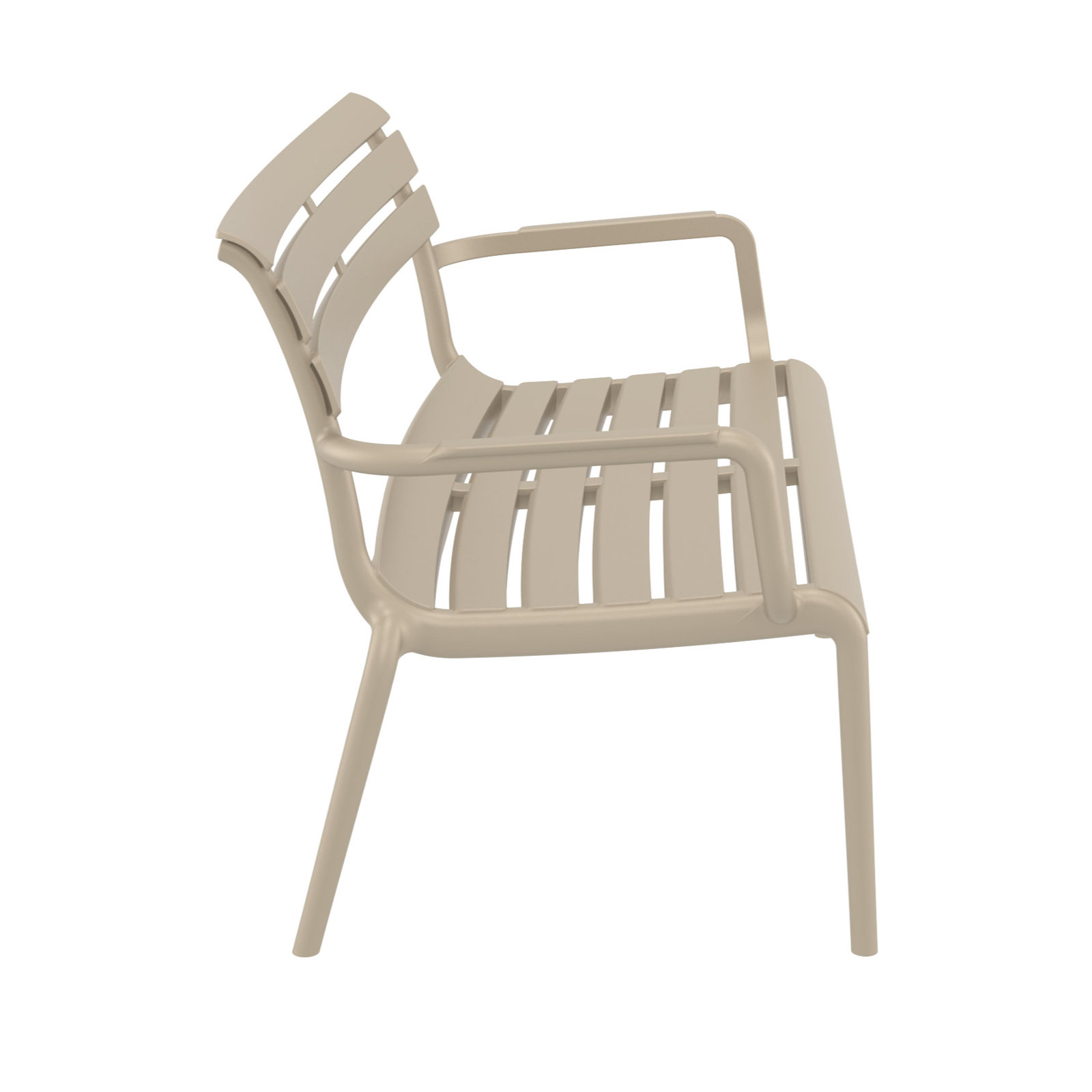 Ruta 46" Garden Bench, Taupe