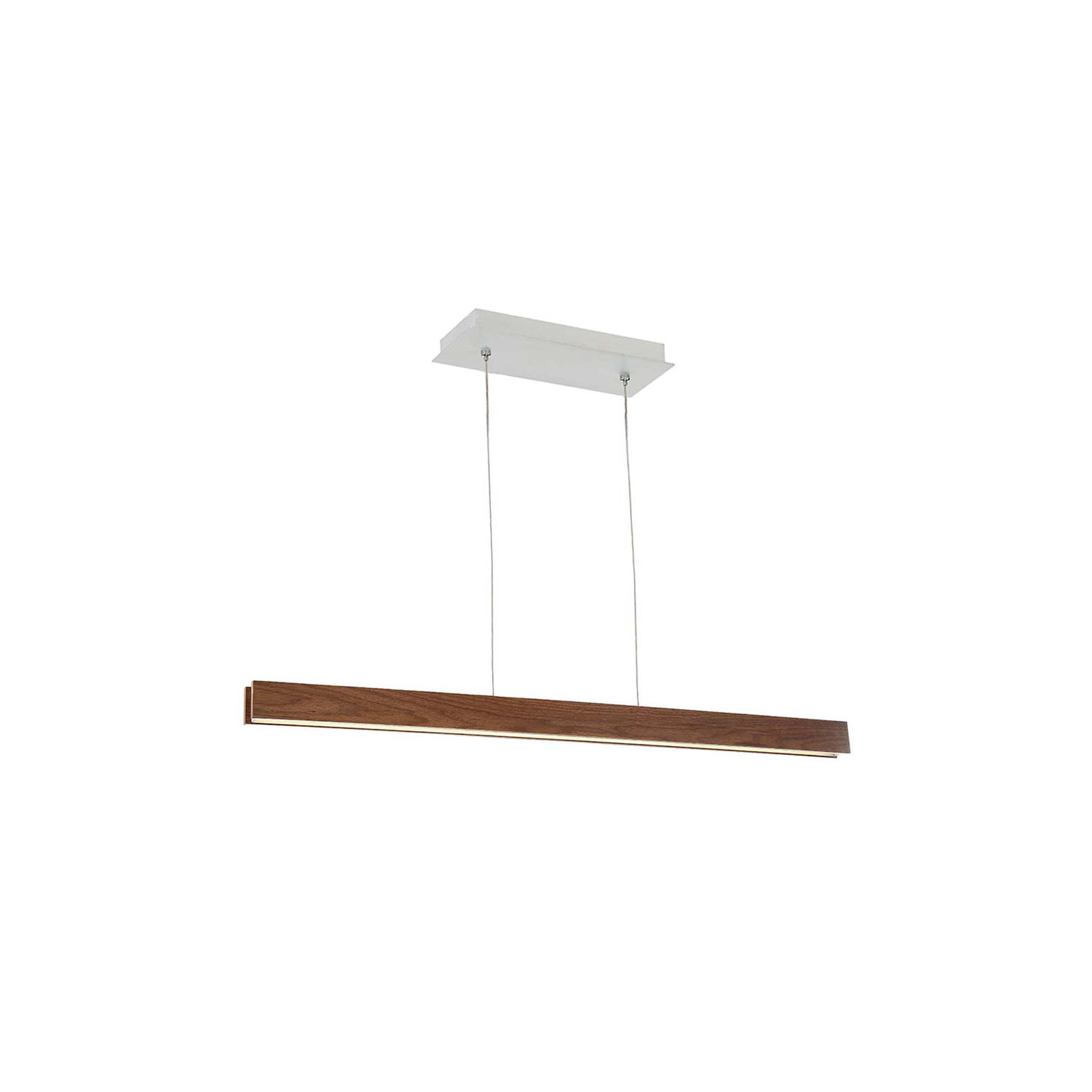 Drift Single Light Glass Dimmable LED Pendant, Dark Walnut, 3" H x 56" W x 2" D
