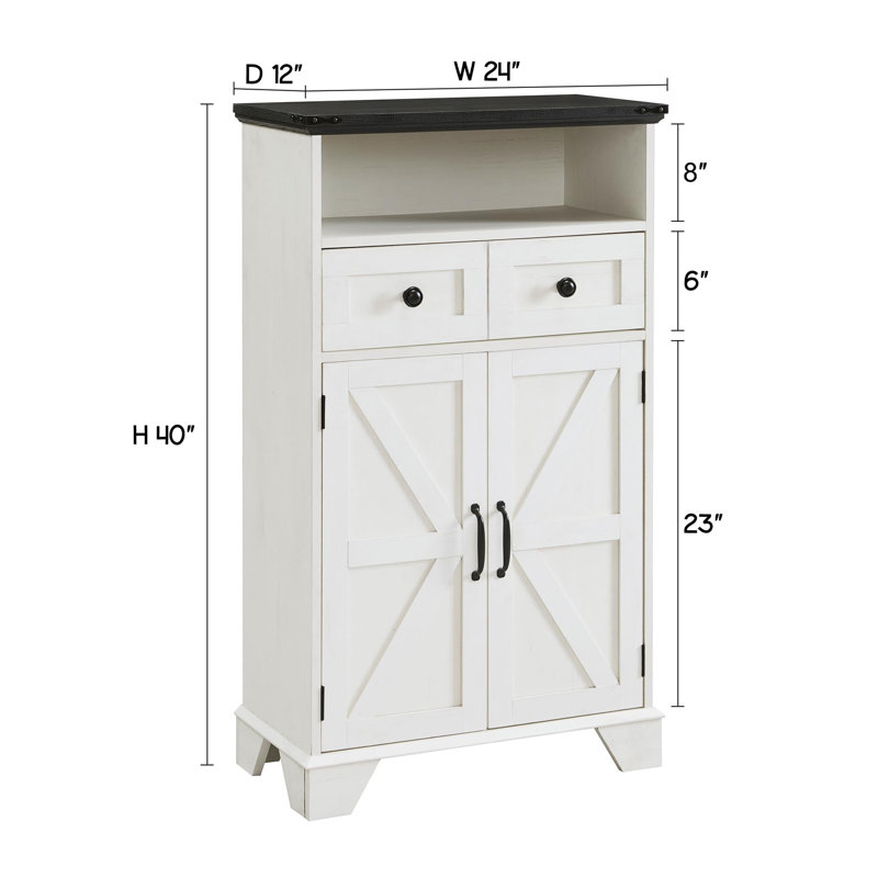 Armoire au sol pour salle de bain, Blanc / noir