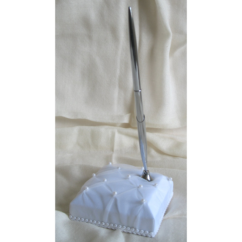 Ensemble de perles sous un style plume, Blanc