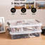 3 bacs de rangement en plastique avec couvercles verrouillables