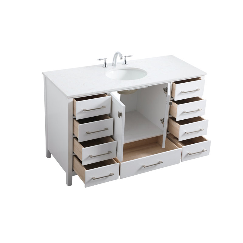 Meuble-lavabo simple 54 po Irene, Blanc