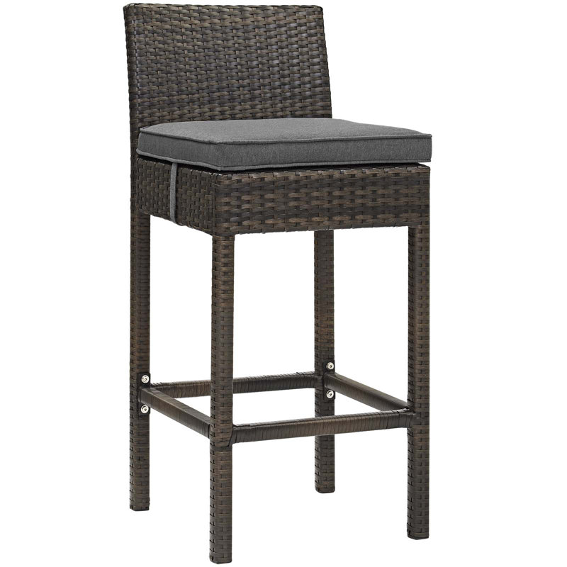 Tabouret de bar Havenside Home Bocabec, Anthracite, Brun