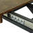 Stretch Dining Table With Storage Box, Fine Sand Cross Iron Foot Base Dining Table, For 4-6 People-118760351