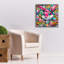  «Pâques lapin - abstrait éclatant» par Rey Klimt, art mural sur toile, 26 po x 26 po-1585677571