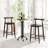 Costway Bar Chair Counter Height Stools Set Of 2 With Acacia Wood Frame Supporting Legs-1840534572
