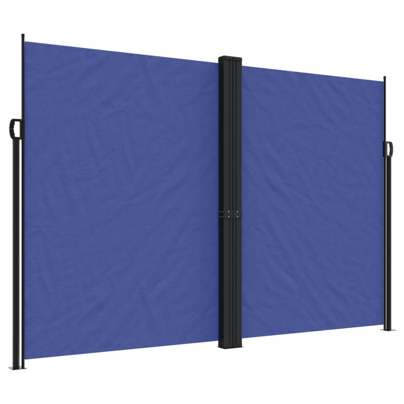 Symple Stuff Retractable Side Awning, Blue, 220cm H x 1200cm W