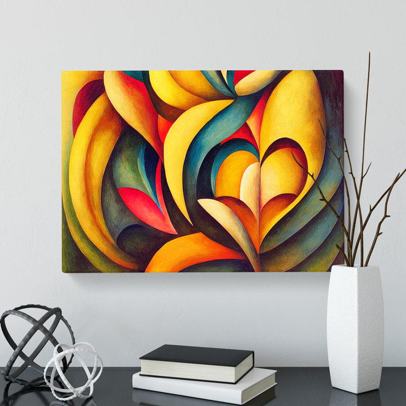 Unique Love Heart Painting Abstract - Wrapped Canvas, 35cm H x 50cm W x 3cm D