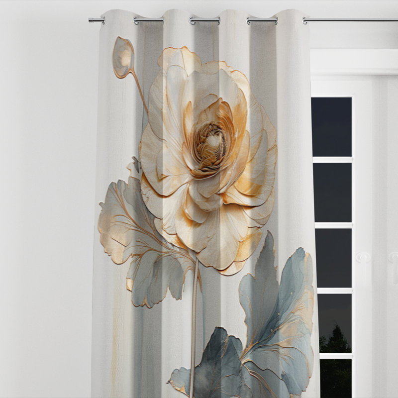 Anaila - Traditional Grommet Curtain - Velvet Room Darkening - 1 panel, 52" W x 108" L, Silver Grommets