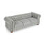 Canapé Chesterfield capitonné à 3 places avec accoudoirs à volutes et têtes de clou