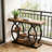 Classic Industrial 4-Tier Console Table, Durable Metal Base, Rustic Top, Perfect For Small Spaces And Decor.-734234652