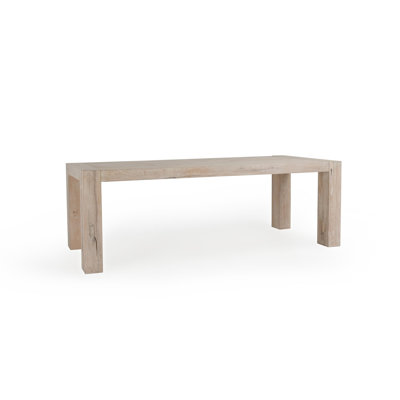 Kingston 89" Reclaimed Oak Wood Transitional Dining Table In Natural Tone