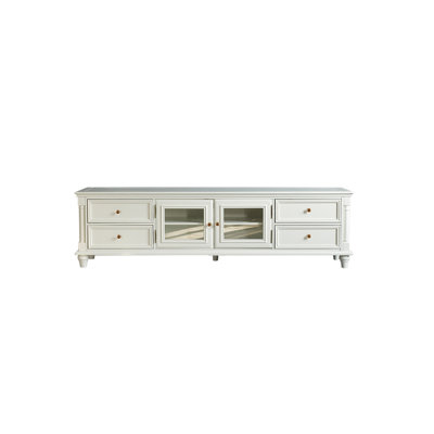 Crédence de rangement en bois massif de style crème américaine 78,74 po