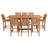 9 Piece Teak Wood Bar Set Including Rectangular Extension Bar Table And 8 Abacho Barstools