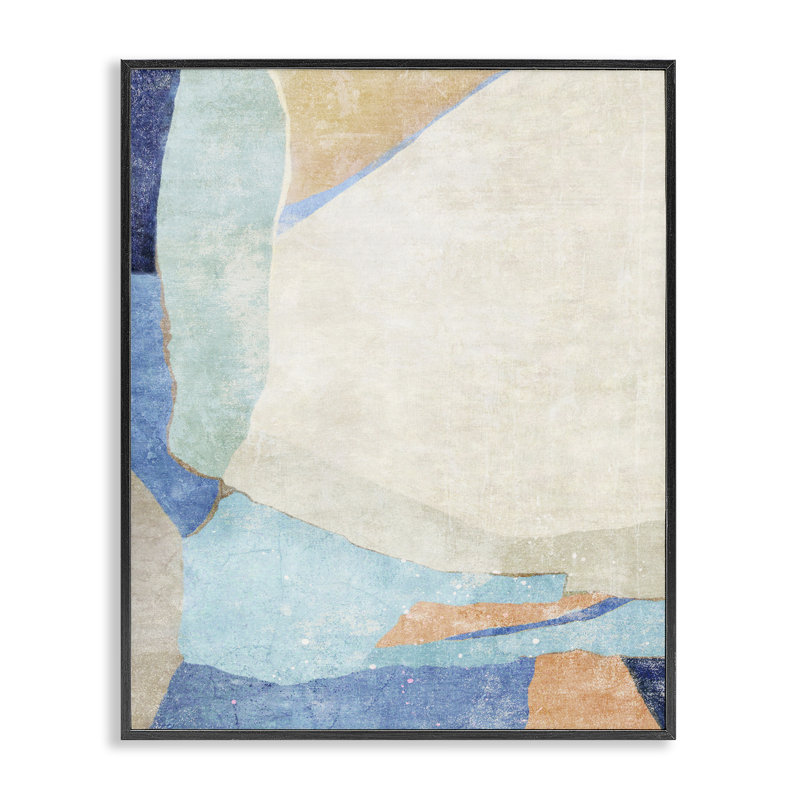 «Geometric Rustic Shapes», art de la giclée encadrée par Suzanne Nicoll, Giclée encadrée noir minuit, H 14 po x l 11 po