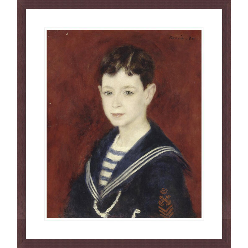 «Fernand Halphen as a Boy» par Pierre-Auguste Renoir, impression giclée encadrée, H 27,19 po x l 23,5 po