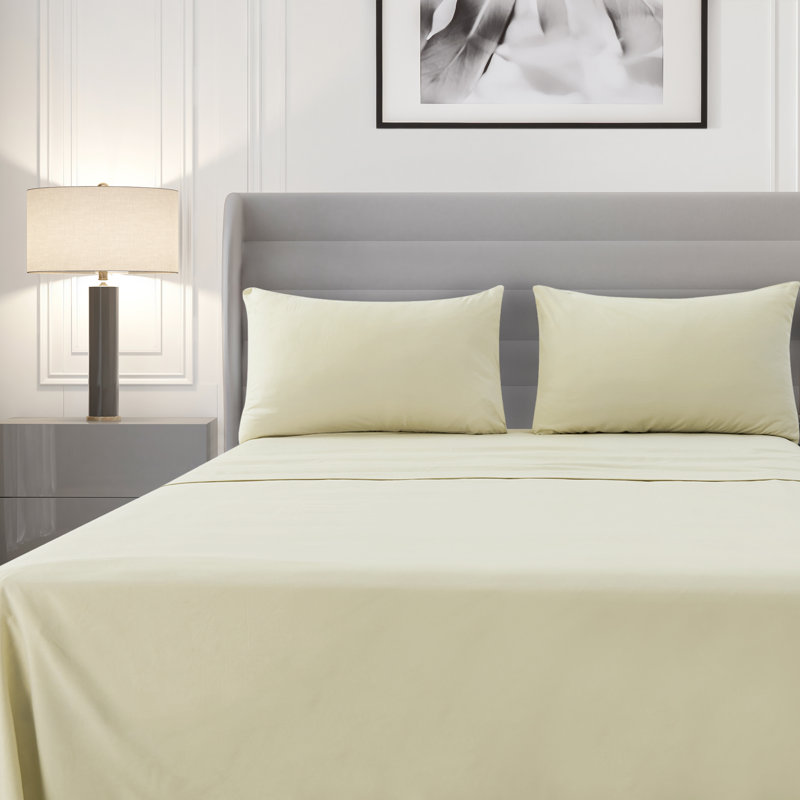 Microfiber Sheet Set, California King, Beige