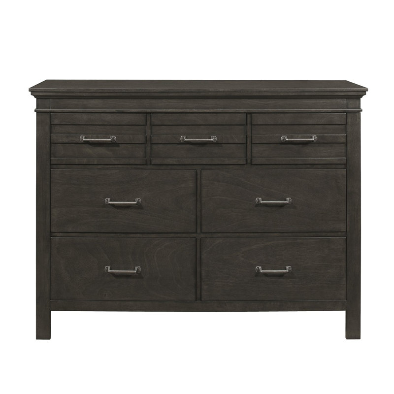 Commode 1 tiroir 7 pièces, Gris anthracite