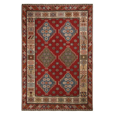 Rug & Kilim One-of-a-kind Hand-knotted Before 1900 Kilim Burgundy 6'9" X 10' Wool Area Rug In Burgundy;burgundy