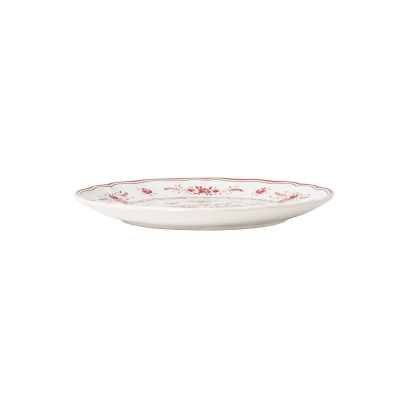 Vila Salad Plates, White/Red