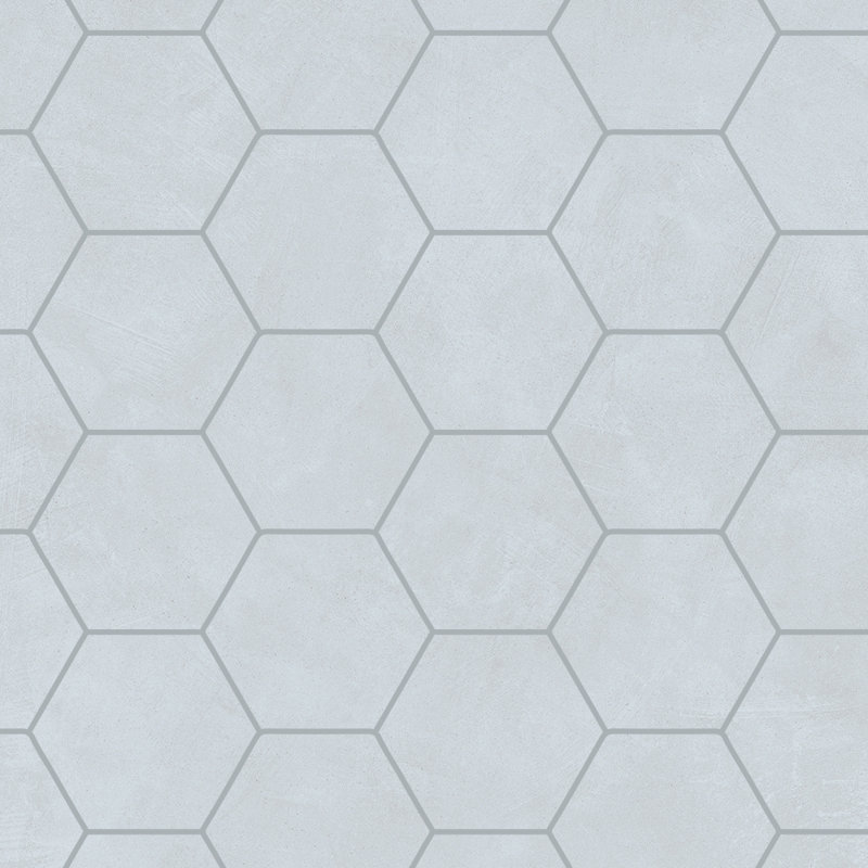 Colorart 4 Inch Hexagon Mosaic Sky, Sky Blue